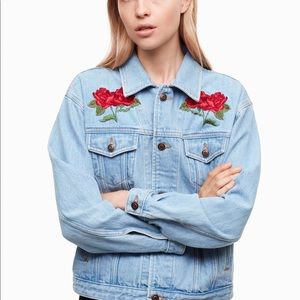 NWOT XXS TNA Yamashita Oversized Denim Jacket